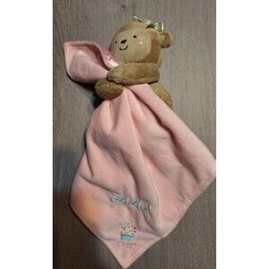 Carters Pink Monkey Rattle Lovey Security Blanket Plush EMMA cupcake sweet